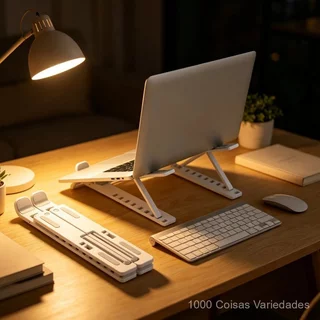1/3/5 Conjuntos Suporte Para Laptop Com 6 Alturas Ajustável Portátil Dobrável Melhora A Postura E Dissipação De Calor