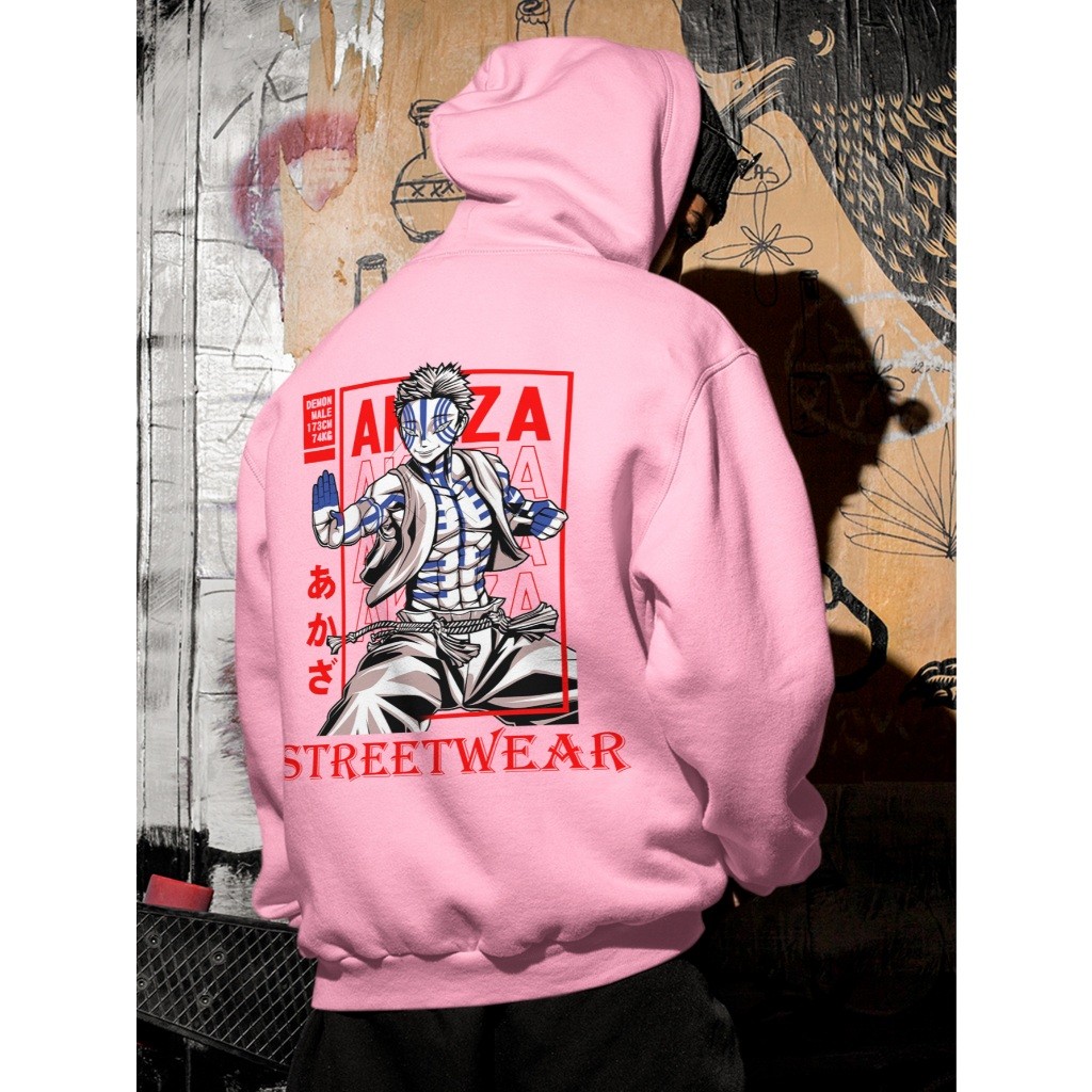 Moletom Blusa de Frio de Algodão Streetwear Akaza kimetsunoyaib