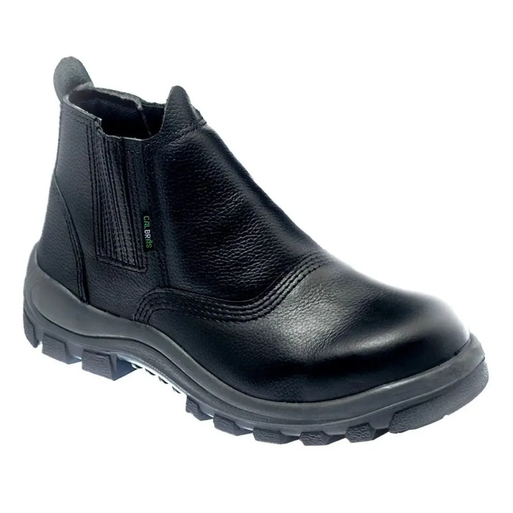 Botina De Segurança Couro CBEX 4111 Bico de PVC Calbras | Shopee Brasil