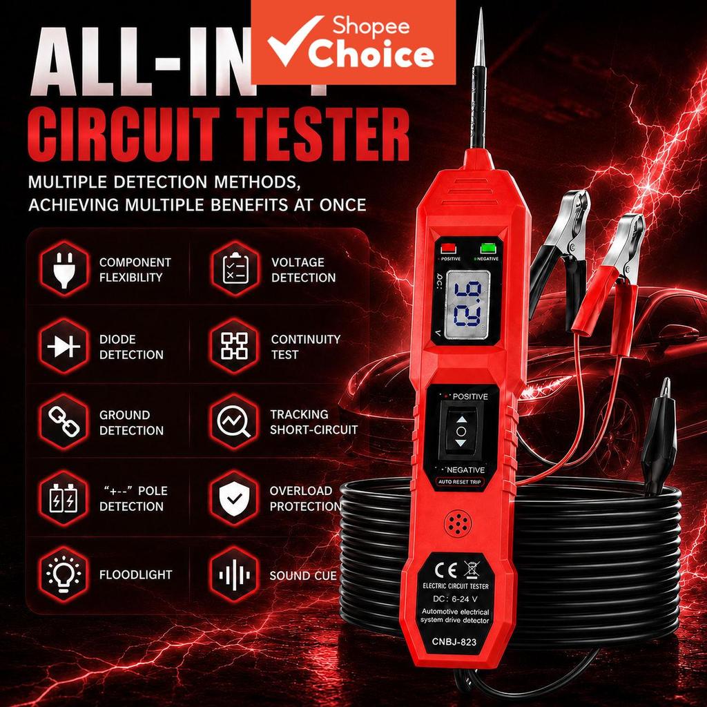 Cnbj-823 6-24v Testador De Sonda De Circuito Digital Ferramenta De Teste De Tensão Para Diagnóstico De Sistema Elétrico