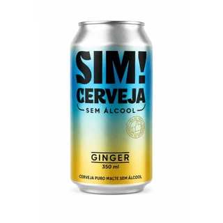 Cerveja Sem Álcool Giner Lata 350ml - Sim Cerveja