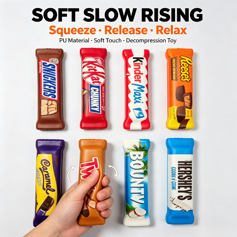 Tira De Chocolate Semelhante A Alimentos PU Squishy De Ascensão Lenta ...