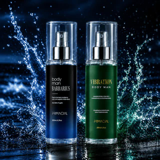 Kit 2 Body Splash Masculino Midtown Barbarius Banker Vibration Alta Fixação Projeção Primacial