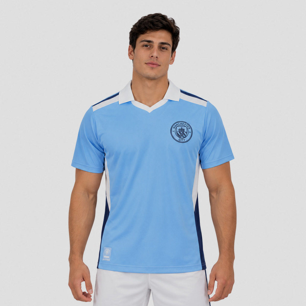 Camisa Manchester City Shield Azul | Shopee Brasil