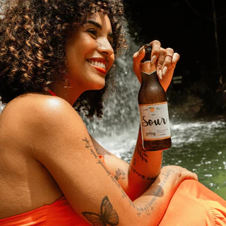 Cerveja Sour Laranja Louvada 355ml Kit 4un Sem Glúten