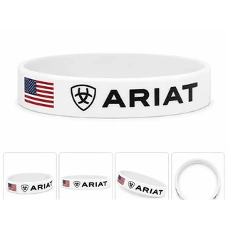 Pulseira Silicone Ariat Unissex Esportiva Country Cowboy Resistente Macia