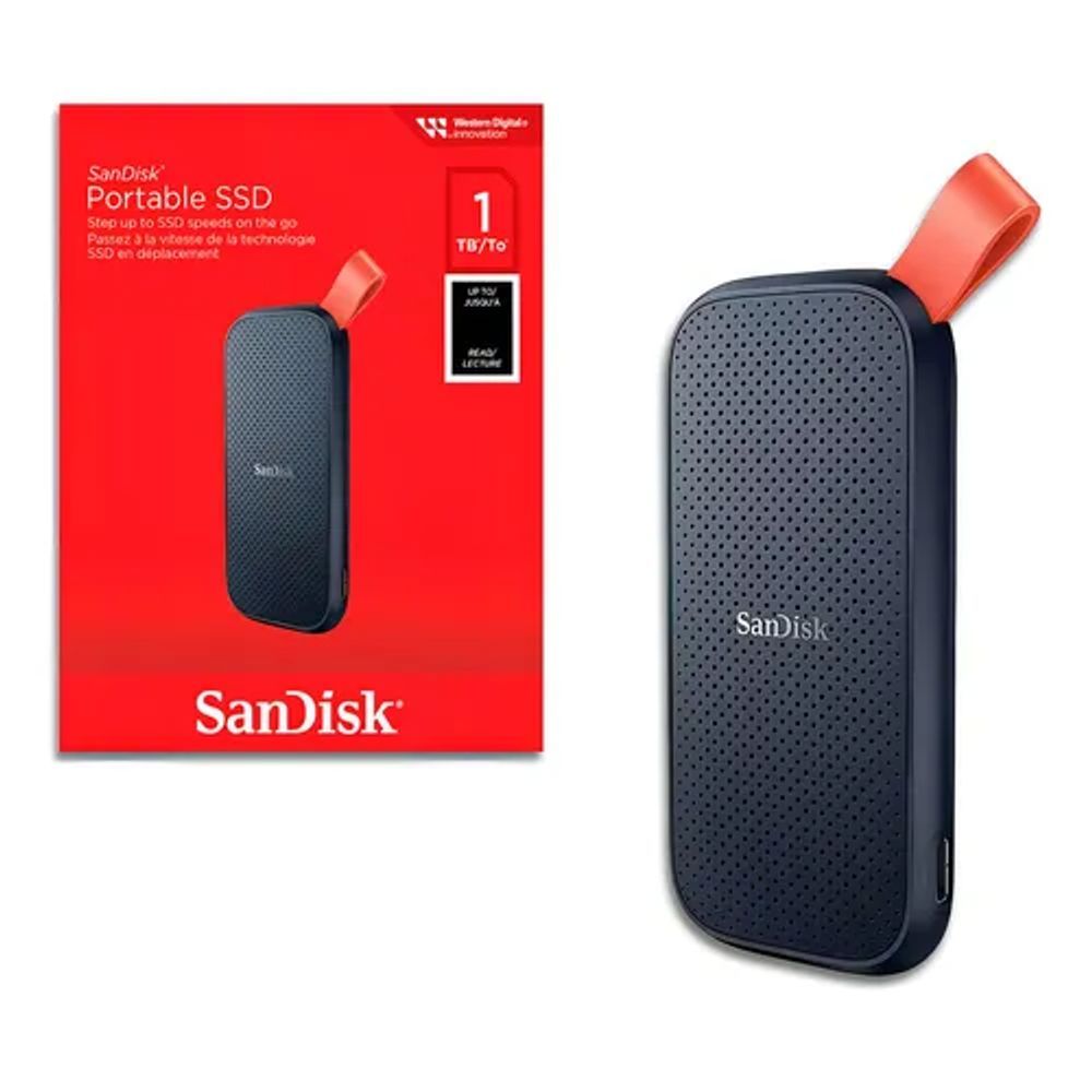 SSD Externo Portátil SanDisk 1TB USB Grafite - SDSSDE30-1T00-G26