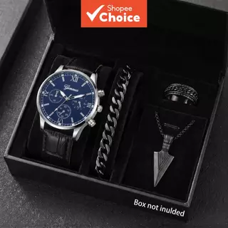 Conjunto De Presente De Relógio De Quartzo Da Moda Masculina Com Acessórios Movimento