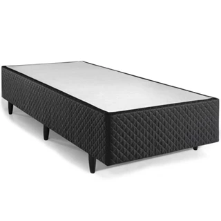 Box Solteiro Herval Idea, Jacquard Preto, 39x88x188 cm em Oferta na Shopee
