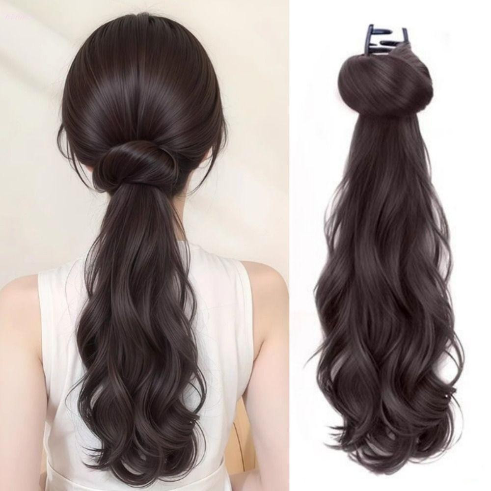 Peruca de Extensão de Cabelo com Rabo de Cavalo Longo e Ondulado Estilo ...