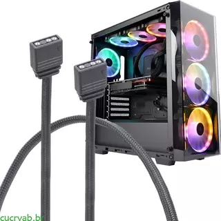 Extensão cucryab ARGB 3Pin Para LED 5050 3528 E Ventiladores Configuração Luz Do Chassi Design 3