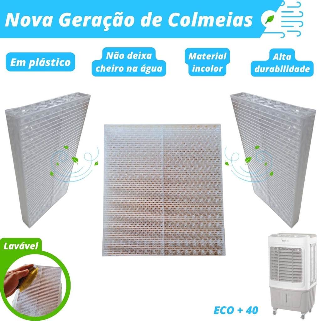 Colmeia Plástica Lavável Climatizador - ECO + 40