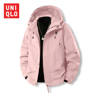 UNIQLO Jaqueta Impermeável Feminina Com Capuz Ao Ar Livre Respirável Solta À Prova De Vento Chuva