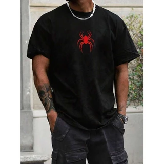 Camiseta Masculina Camisa Estampa Aranha Vermelha Algodão Premium Streetwear Casual Urbana Academia Jovem Unissex Treino