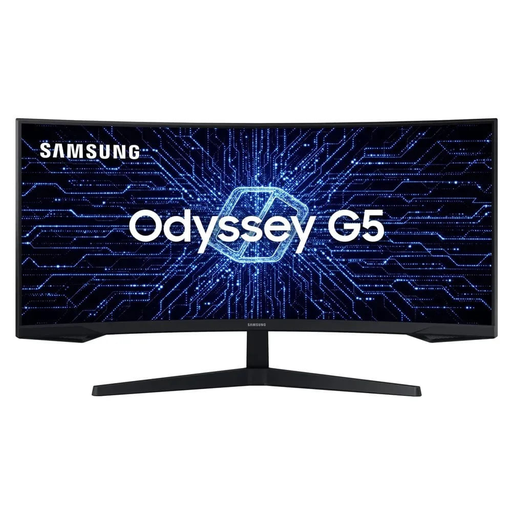 Monitor Gamer Samsung Odyssey G5 34" UWQHD Tela Curva Ultrawide Painel VA 165Hz 1ms HDR10 HDMI DP FreeSync