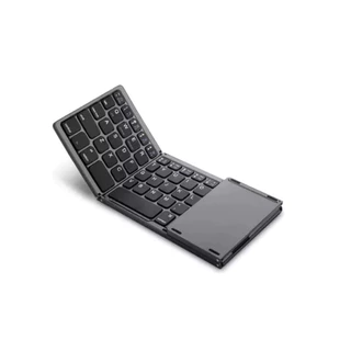 Mini Teclado Dobrável Com Mouse Touch Bluetooth 5.0 C ompatível Smartphone e Tablte