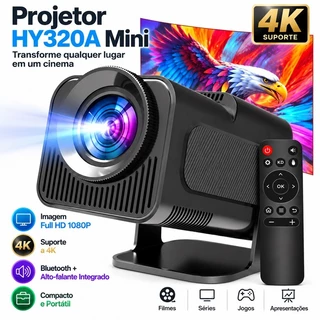 Atualizado Projetor Smart HY 320 HY300 Android Full HD 1080x720 Bluetooth Wi-fi ATLAS