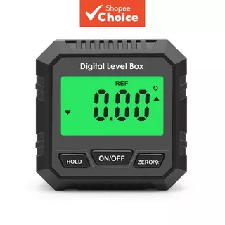 Medidor De Nível Transferidor De Ângulo Magnético De Uma Peça, 360 ° Inclinômetro Digital Com LCD Retroiluminado E Base