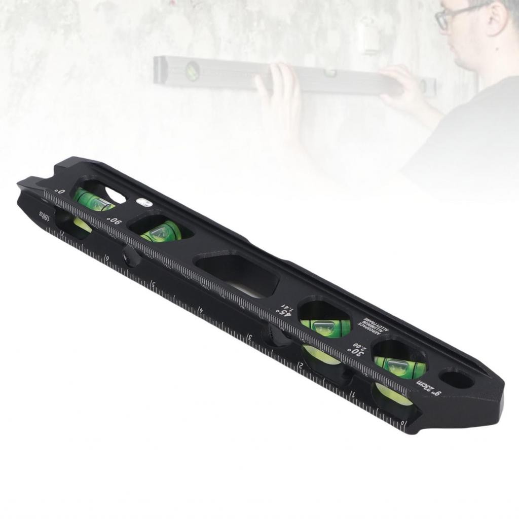 Bubble Spirit Level Magnetic Ruler 4 Clear Angles Line Tool Cast ...