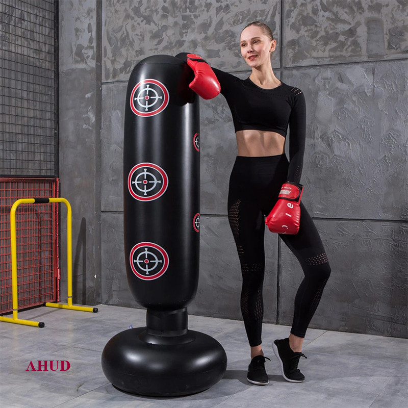 AHUD Laguna Pilar De Boxe Inflável Vertical Adulto Saco De Areia 1.6m ...