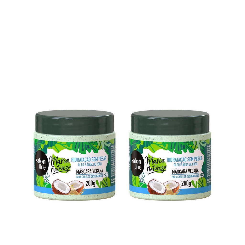 Kit 2 Máscaras Maria Natureza Hidratação Sem Pesar Salon Line