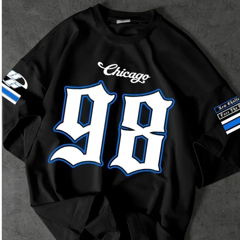 Camiseta T-shirt Chicago 98 Streetwear New Challenge Jersey Estilo