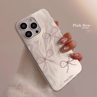 Capinha Laço simples iPhone 16 15 17 14 13 12 11 Pro Max iPhone 7 8 plus Anti-impacto Capa