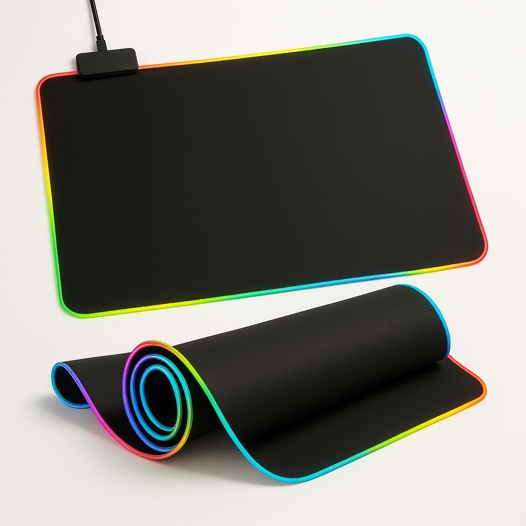 Mouse Pad Gamer Led Cores Com 11 Efeitos Grande 80x30 7 Cores ou 35x30 ...