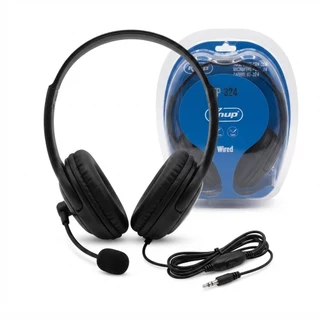 Headset Knup KP-324 Com Microfone P2 3,5mm Para PS4 PC Notebook Mac Controle de Volume