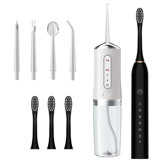 Escova de dentes elétrica IPX7 impermeável + lavador de dentes Limpeza profunda