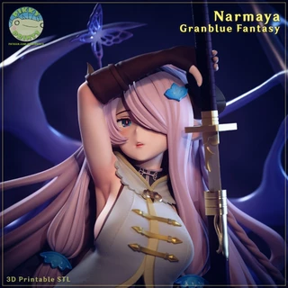 Narmaya Granblue Fantasy Action Figure Miniatura Colecionável Estatua Escultura Artesanal Boneco 3D