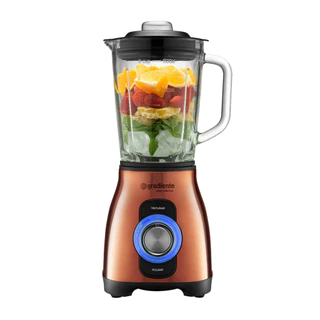 Liquidificador Gradiente Revolution Glass Vidro 5 Velocidades 1000W Cobre Collection 220V