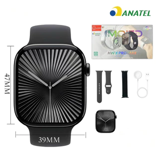 Smartwatch HW X PRO MAX – Tela AMOLED HD 2.02”, Chamadas Bluetooth, NFC, Monitoramento de Saúde e Pulseira Extra marisa em Oferta na Shopee