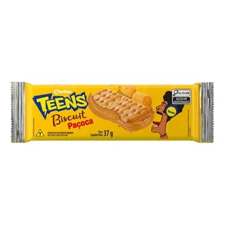 Biscoito Marilan Teens Biscuit Recheado Paçoca 37g - Embalagem de 84 Unidades em Oferta na Shopee