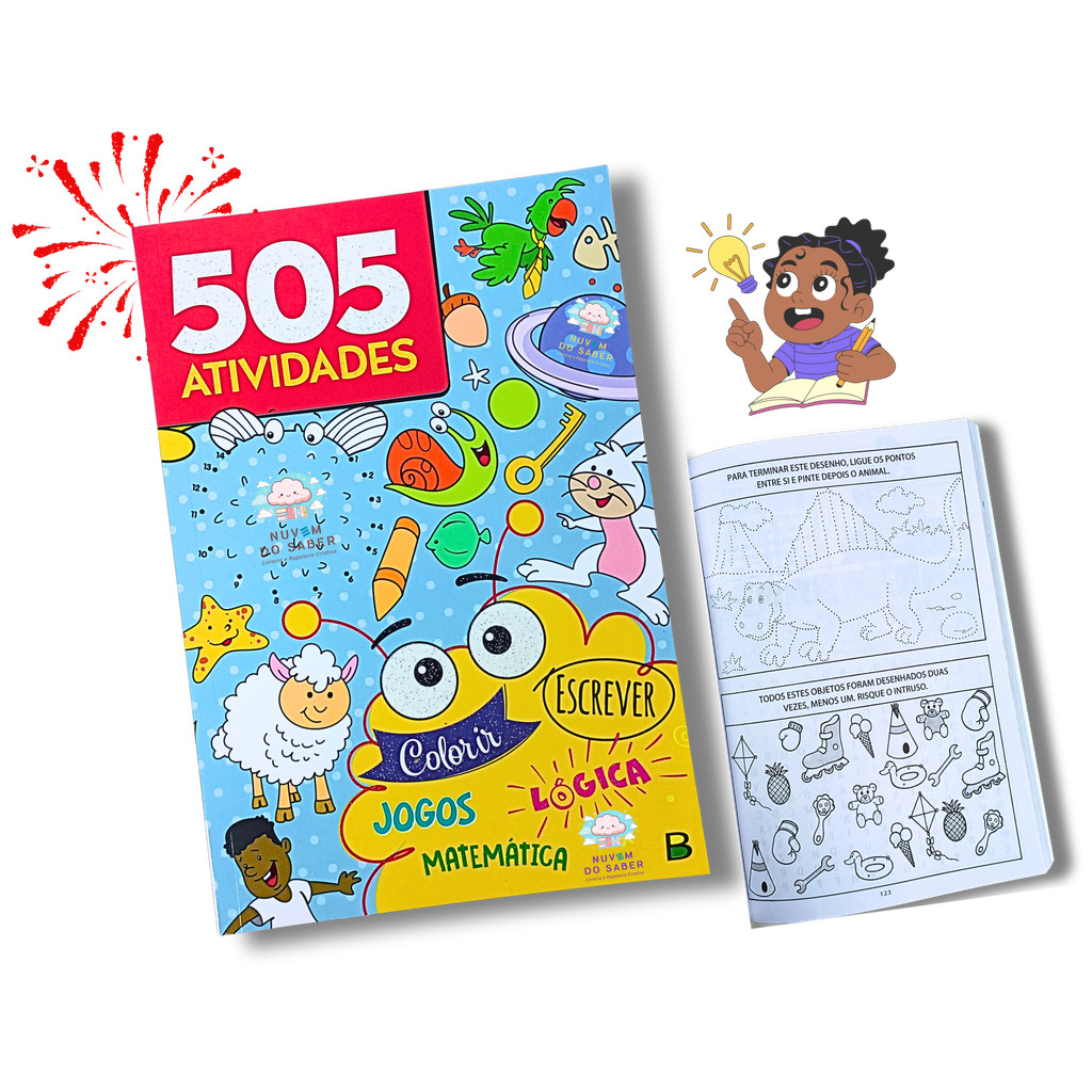 Livro Infantil Juvenil 505 Atividades | Shopee Brasil