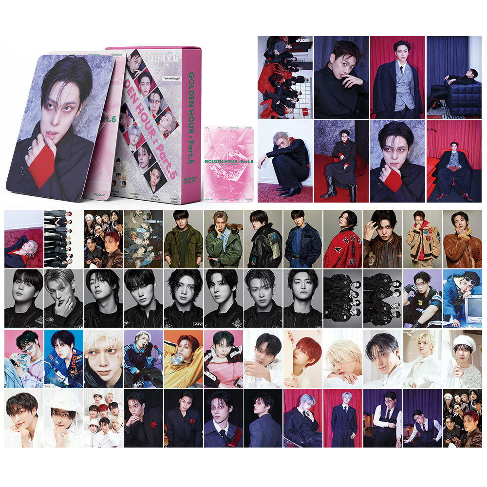 55 Peças ATEEZ Ice On My Teeth Lomo Cards Aniversário Real Verão