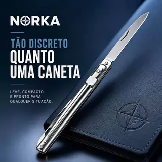 Mini Canivete Bisturi Formato Caneta em Aço Inoxidável Compacto para Camping Pesca Abrir Cartas Coleção e Uso Diário