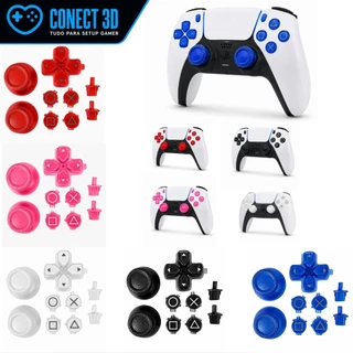 Kit 9 Botões Coloridos Reparo Personalização Para Controle Ps5