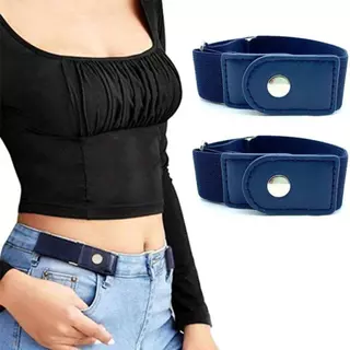 XYSTAR 2 Unidades/Conjunto Cinto Elástico, De Lona Invisível, Casual Sem Fivela Ajustável Unissex