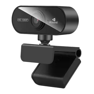 Webcam Kisonli PC6, 1080p, USB, Preta, PC6-1080