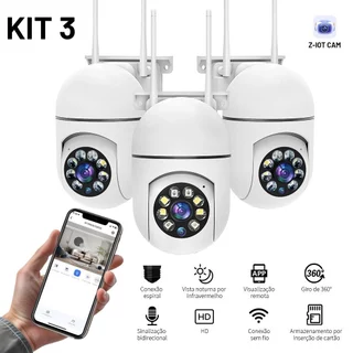 V720 Câmara de segurança 1080P Wi-Fi, com visão noturna por infravermelhos e função de rastreamento