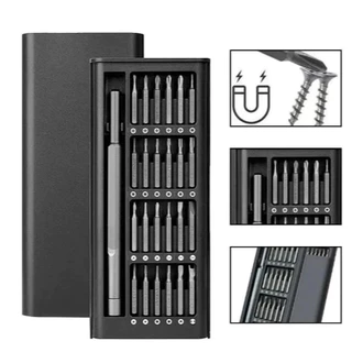 Kit 24 Unidades De Chave De Fenda Magnética Multifuncional Para Computador, PC, Celular E De