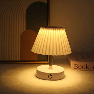 Abajur de Mesa Retrátil Recarregável LED Quente para Quarto/Escritório/Sala