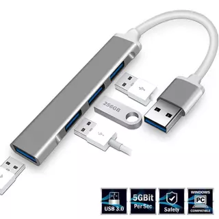 USB 3.0 HUB Liga De Alumínio Estação De Acoplamento De 4 Portas Adaptador OTG Expansor Para Laptop