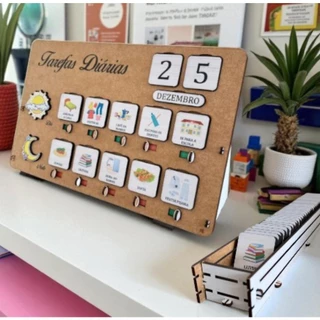 Tarefas Infantil organização semanal montessori lúdica kids