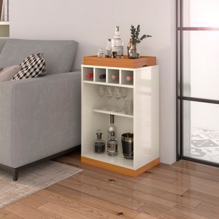 Mini Bar Retrô Aparador com Bandeja de MDF Bar Adega Com Porta Garrafas ...