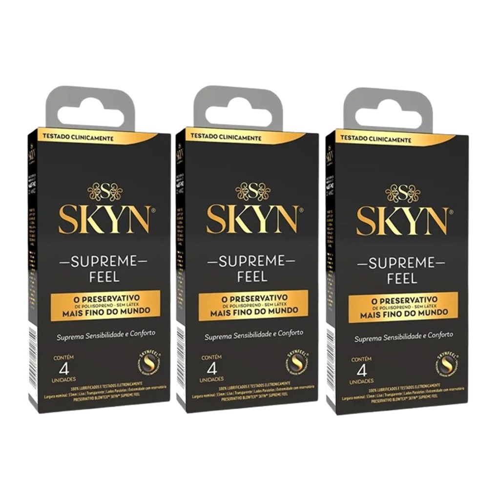Kit 3 Preservativo Skin Supreme Feel C/4 Un - Blowtex