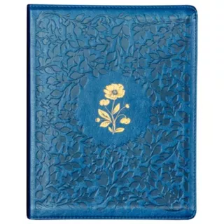Bíblia Sagrada | ACF | Espaço para anotações | Leitura Perfeita | Couro-soft azul com flores em Oferta na Shopee