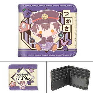 Anime Toilet-Bound Hanako-kun Yugi Amane Yahiro Nene Minamoto Kou PU Carteira Curta Bifold