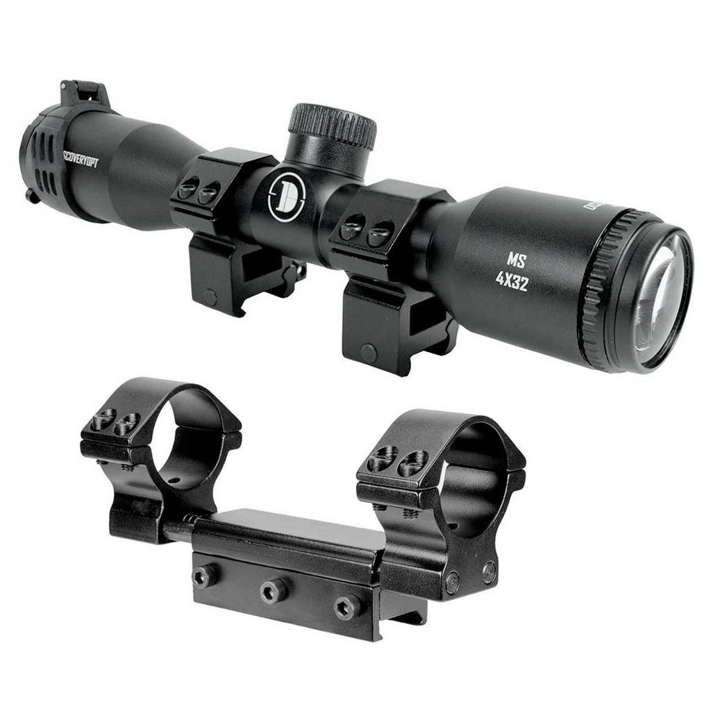 Luneta 4x32 Discovery Ms Half Mil-Dot Para Carabina Espingarda com ...